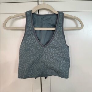 Athleta blue reversible Leopard Print Women's Tank